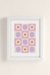 Thumbnail View 2: Grace Retro Flower Pattern S Art Print