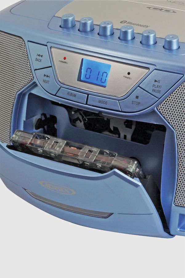 Slide View: 3: Jensen CD590 Portable Bluetooth CD Cassette AM/FM Boombox