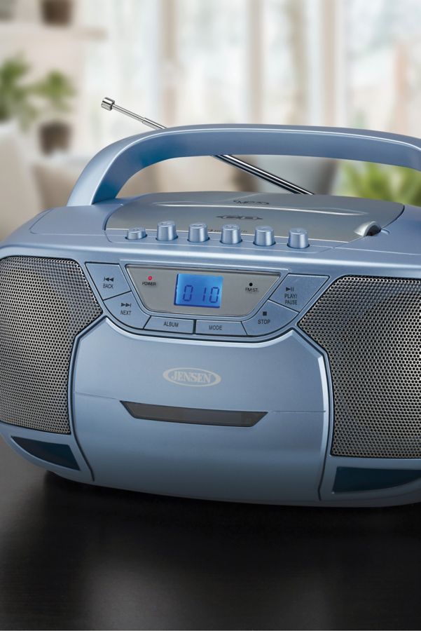 Slide View: 5: Jensen CD590 Portable Bluetooth CD Cassette AM/FM Boombox