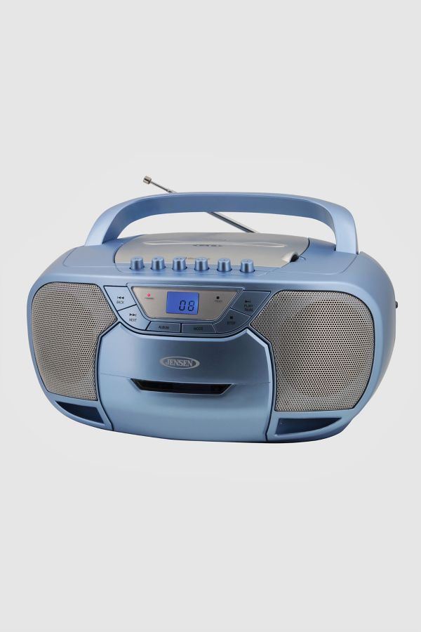 Slide View: 1: Jensen CD590 Portable Bluetooth CD Cassette AM/FM Boombox