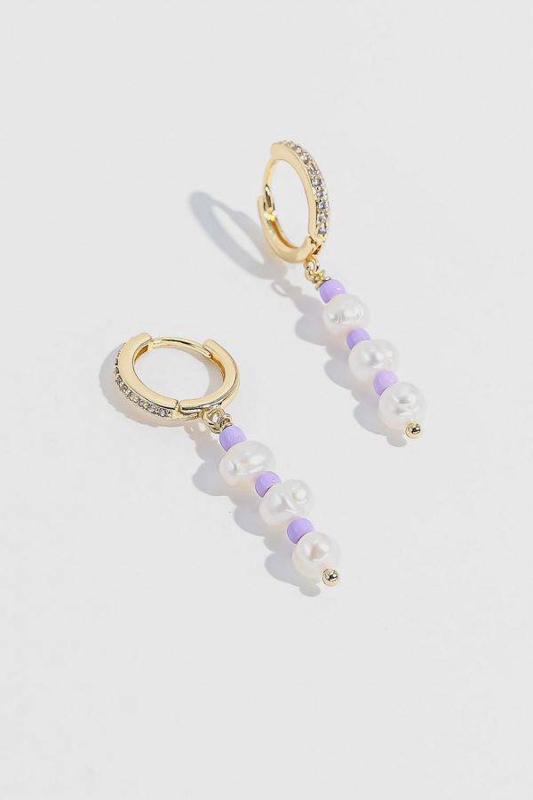 Slide View: 1: Joey Baby Taro Purple Pearl Earrings