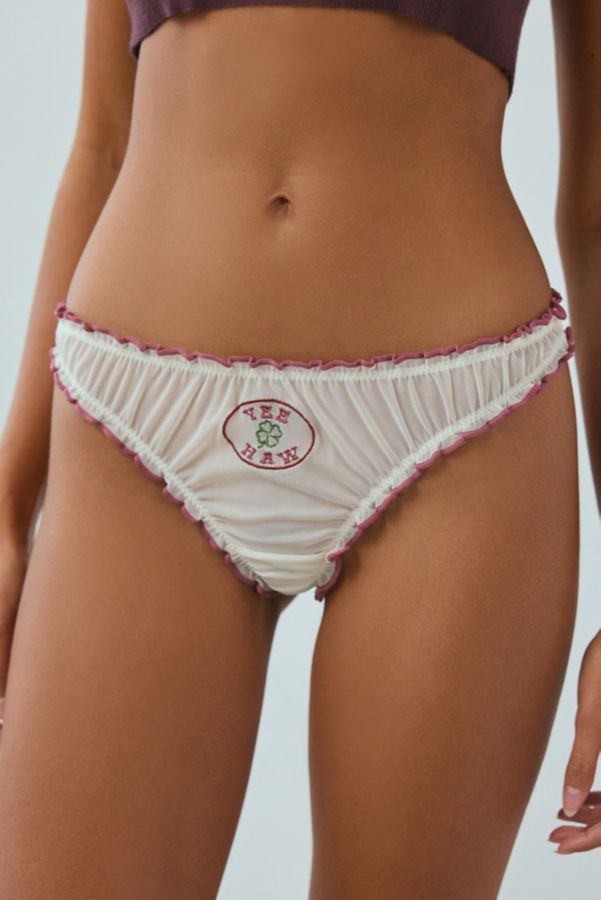 Slide View: 2: Out From Under Sweet Nothings Embroidered Thong