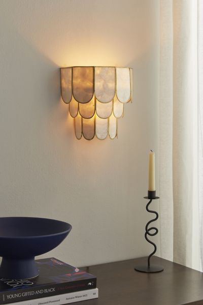 Rosa Capiz Sconce