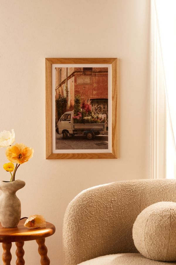 Slide View: 1: Ninasclicks Rome Cute Van With Lots Of Flowers Art Print