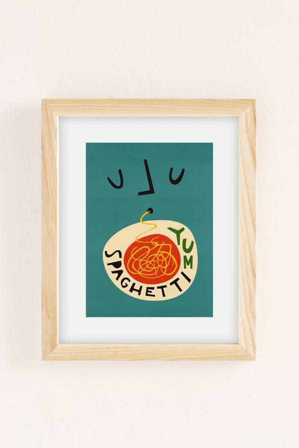 Slide View: 2: Fox And Velvet Yum Spaghetti Art Print