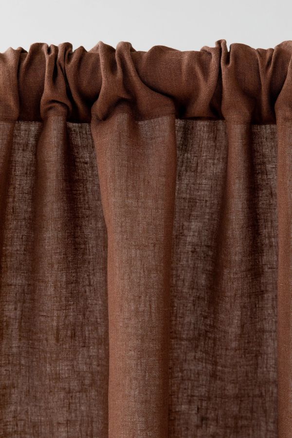 Slide View: 2: MagicLinen Rod Pocket Linen Curtain Panel