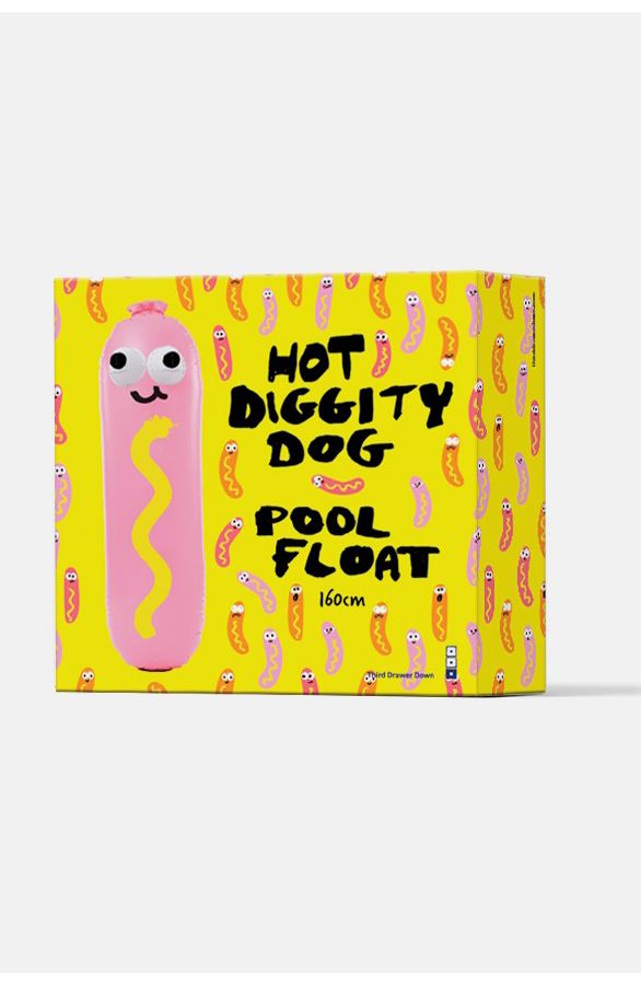 Slide View: 4: Hot Diggity Dog Pool Float x Jon Burgerman