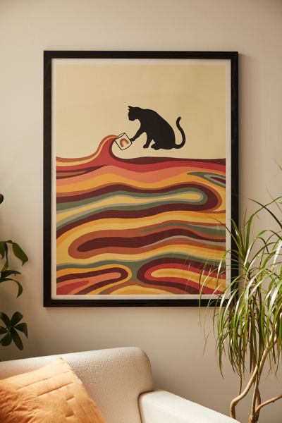 Jimmy Tan Rainbow Cat 1 Coffee Milk Drop Art Print