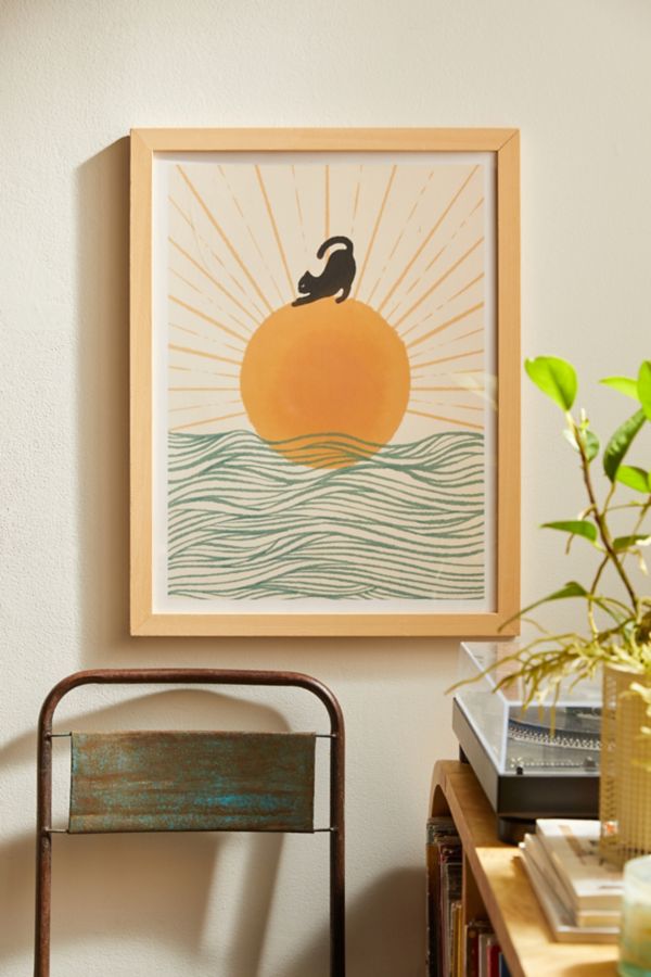 Slide View: 1: Jimmy Tan Good Morning Meow 7 Sunny Day Art Print