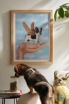 Thumbnail View 1: Coco de Paris Frenchie With Golden Wings Art Print