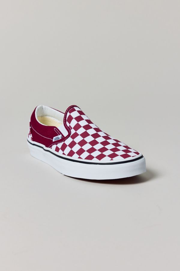 Slide View: 2: Vans Men's Classic Slip-On Checkerboard Sneaker