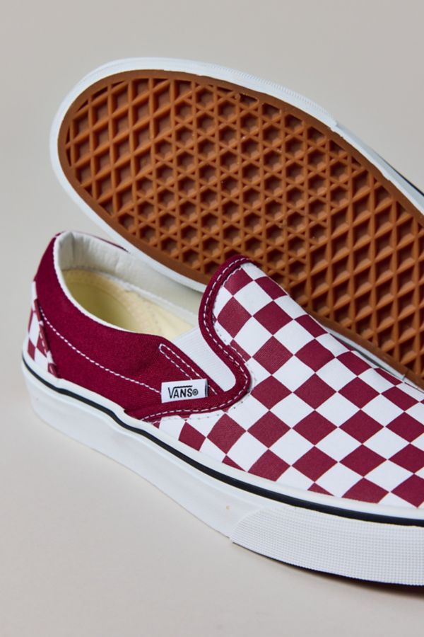 Slide View: 1: Vans Men's Classic Slip-On Checkerboard Sneaker