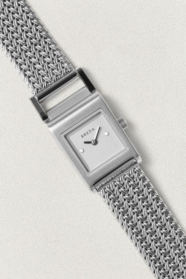 Slide View: 1: BREDA Revel Tethered Mesh Bracelet Analog Quartz Watch