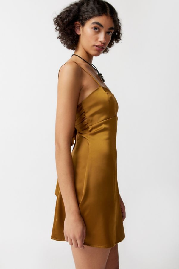 Slide View: 5: UO Bella Bow-Back Mini Dress