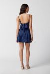 Thumbnail View 4: UO Bella Bow-Back Satin Mini Dress