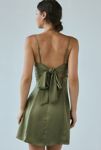 Thumbnail View 3: UO Bella Bow-Back Satin Mini Dress