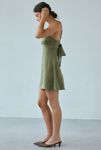 Thumbnail View 4: UO Bella Bow-Back Satin Mini Dress