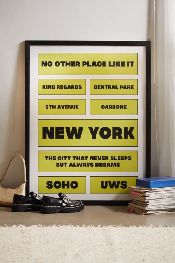 Slide View: 1: Nicole Goldfarb New York Poster In Green Art Print