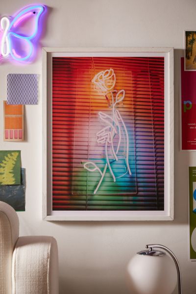 Reproduction artistique Neon Rose Laura Murray