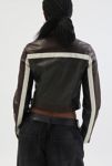 Thumbnail View 4: UO Jordan Faux Leather Fitted Racer Moto Jacket