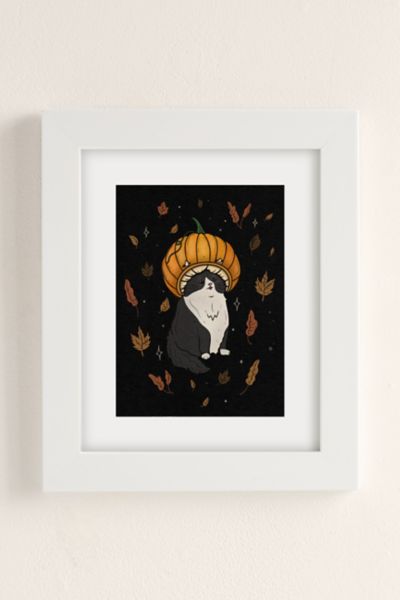 Plantspace Pumpkin Cat Art Print