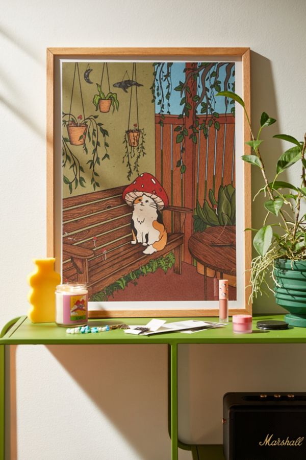 Slide View: 1: Plantspace A Cats Patio Art Print