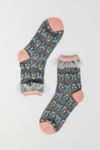 Thumbnail View 1: Sock Candy Floral Bow Ruffle Black Sheer Sock