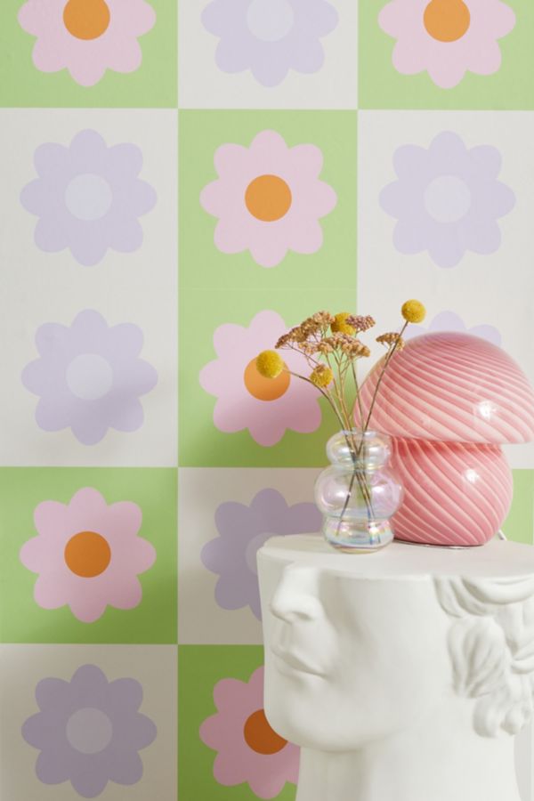 Slide View: 1: Grace Retro Flower Pattern III Removable Wallpaper