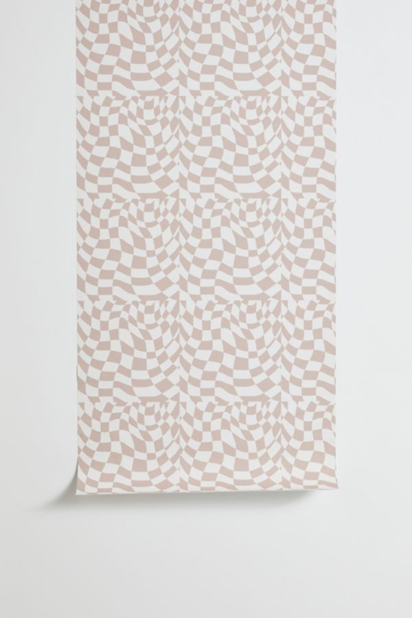 Slide View: 2: Little Dean Checkers Coral Summer Beach Removable Wallpaper