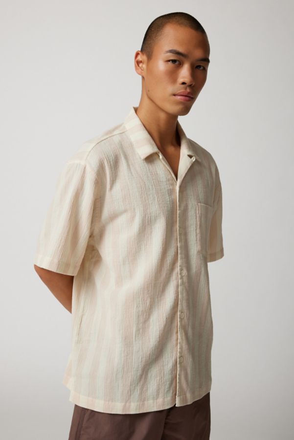 Slide View: 1: Standard Cloth Liam Stripe Crinkle Shirt