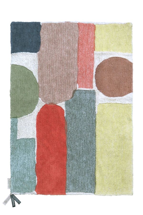 Slide View: 1: Lorena Canals Abstract Washable Wool Rug