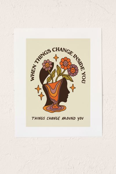 Kira Cyan Things Change Art Print