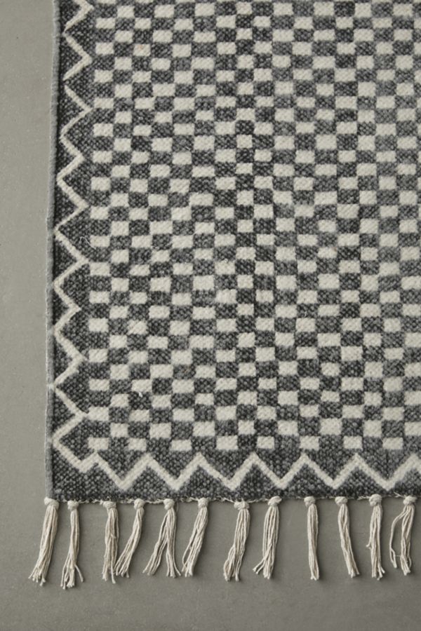 Slide View: 5: Brushed Checkerboard Rug