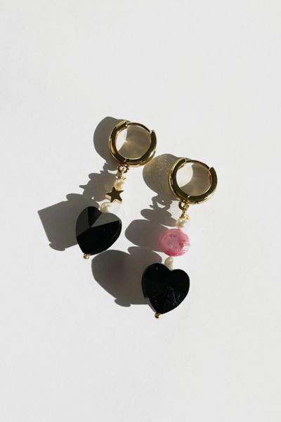 Joey Baby Black Heart Madison Earrings