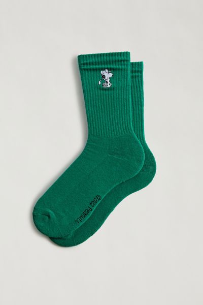 Peanuts Snoopy Golf Embroidery Crew Sock