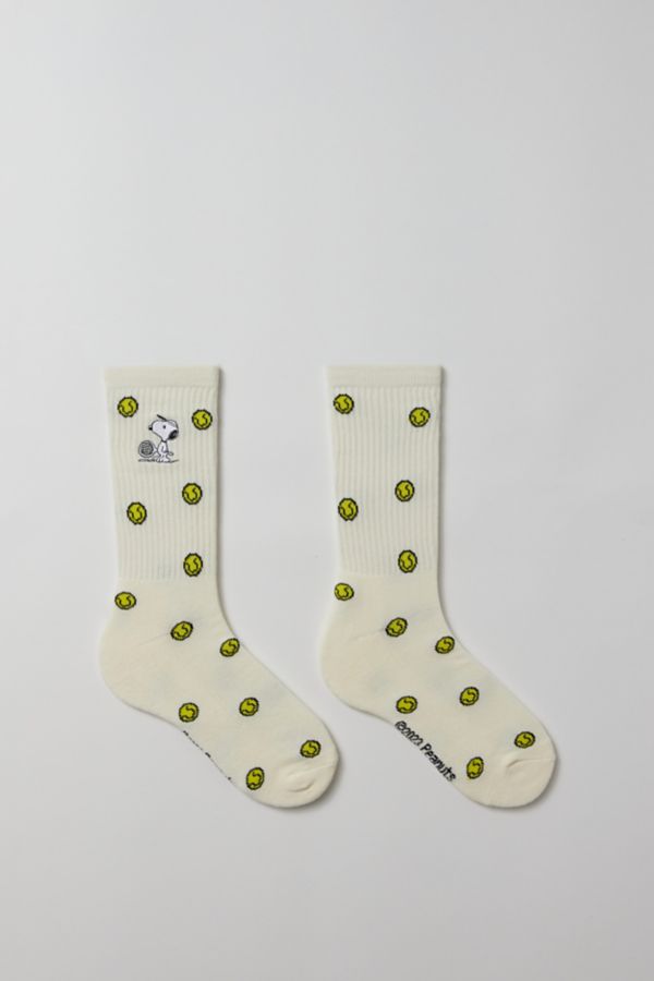 Slide View: 1: Chaussettes Montantes Brodées Snoopy de Peanuts pour Tennis