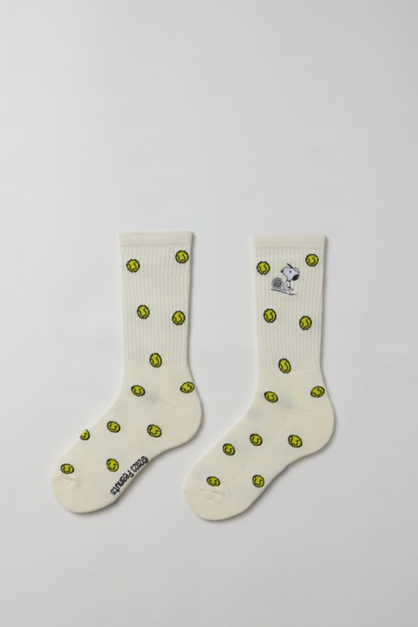 Slide View: 2: Chaussettes Montantes Brodées Snoopy de Peanuts pour Tennis