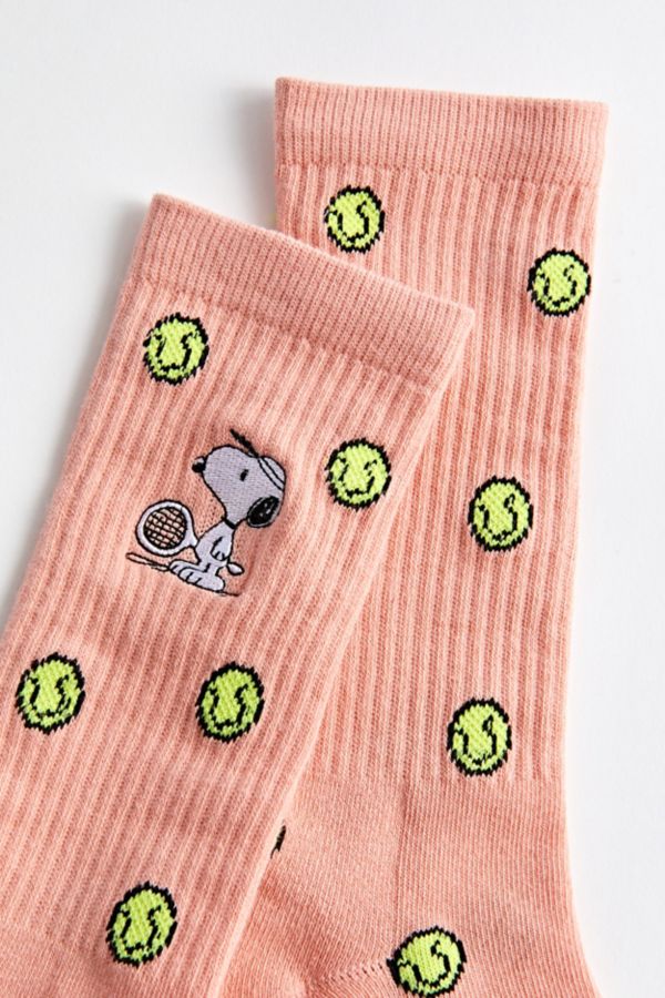 Slide View: 3: Peanuts Snoopy Tennis Crew Sock