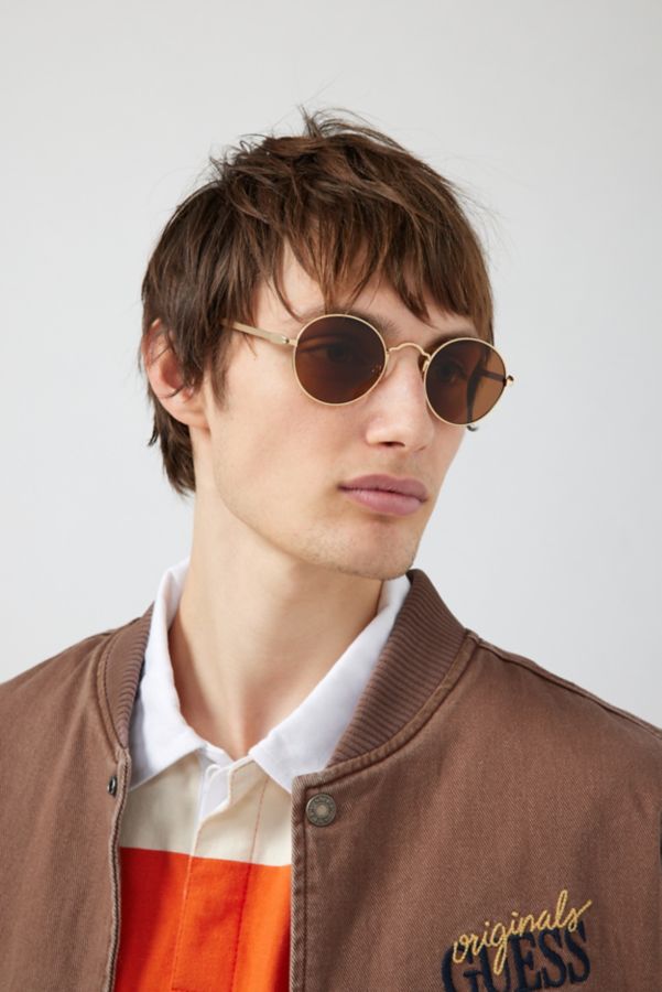 Slide View: 1: Waverly Round Metal Sunglasses