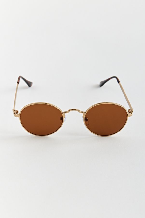 Slide View: 3: Waverly Round Metal Sunglasses