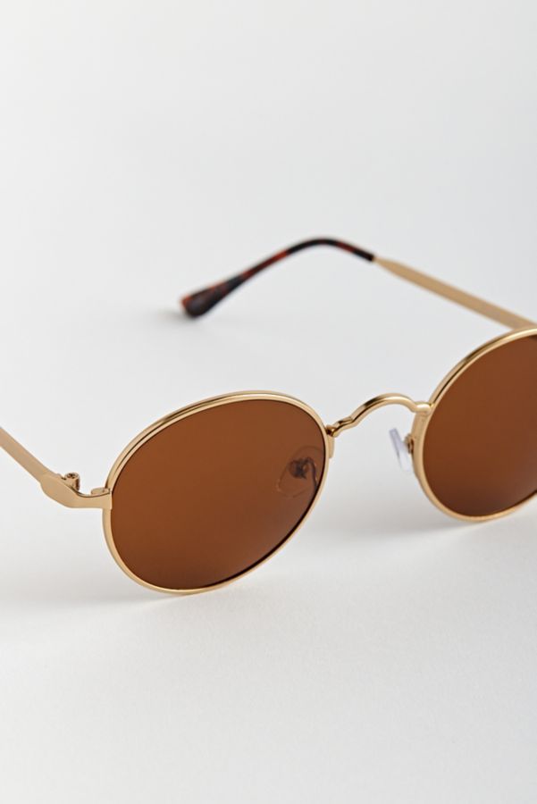 Slide View: 4: Waverly Round Metal Sunglasses