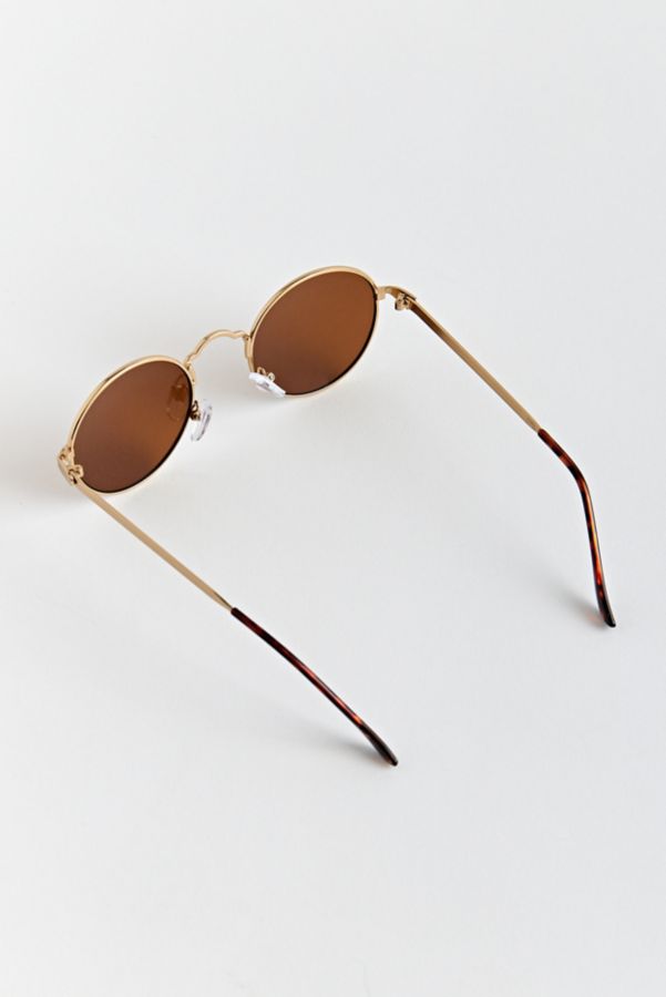 Slide View: 5: Waverly Round Metal Sunglasses