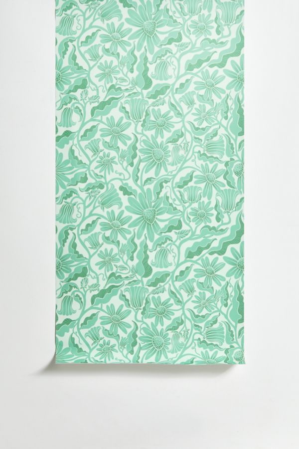 Slide View: 2: Sewzinski Monochrome Florals Removable Wallpaper