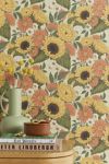 Thumbnail View 1: Avenie Sunflower Meadow Calm Green Removable Wallpaper