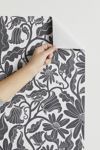 Thumbnail View 2: Sewzinski Climbing Flowers Black White Removable Wallpaper