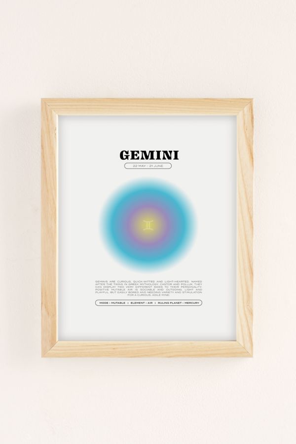 Slide View: 1: Elena Smith Gemini Zodiac Aura Art Print