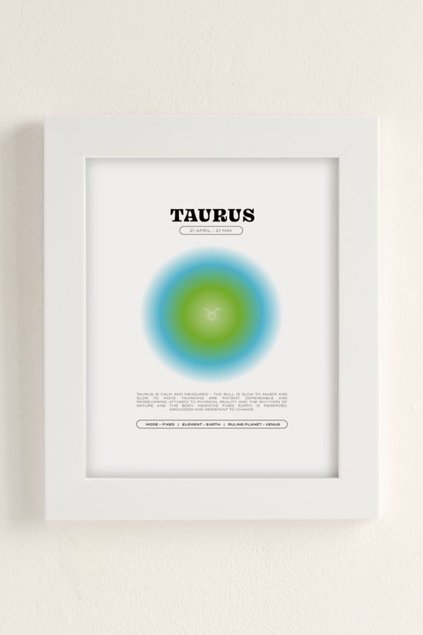 Slide View: 1: Elena Smith Taurus Zodiac Aura Art Print