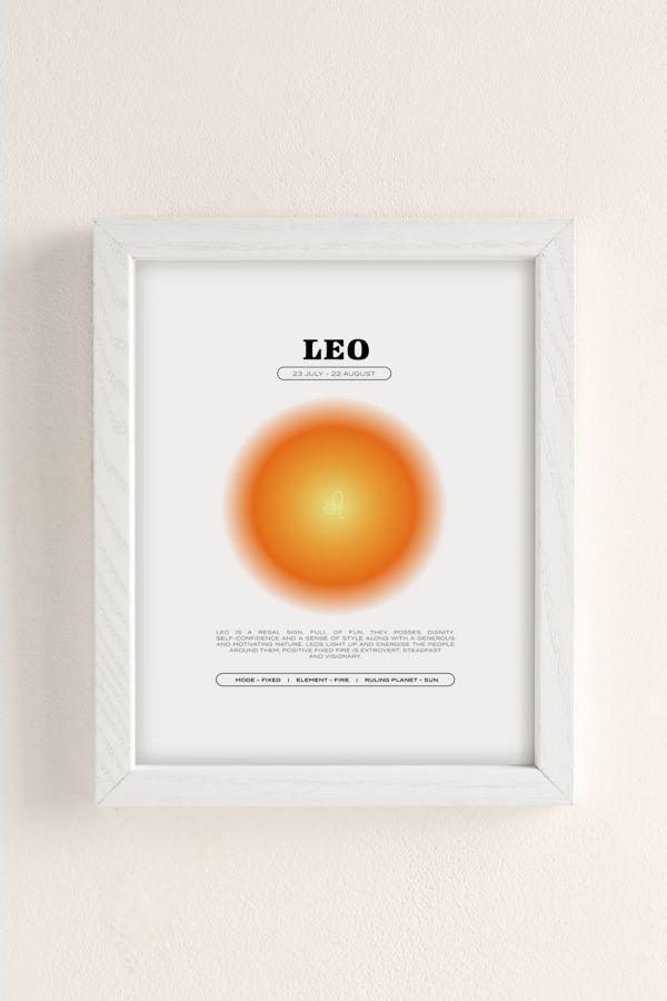 Slide View: 1: Elena Smith Leo Zodiac Aura Art Print