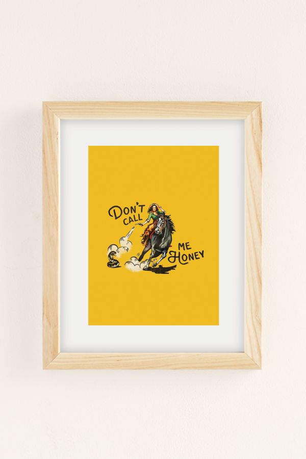 Slide View: 2: Reproduction artistique Don't Call Me Honey Retro Yellow The Whiskey Ginger