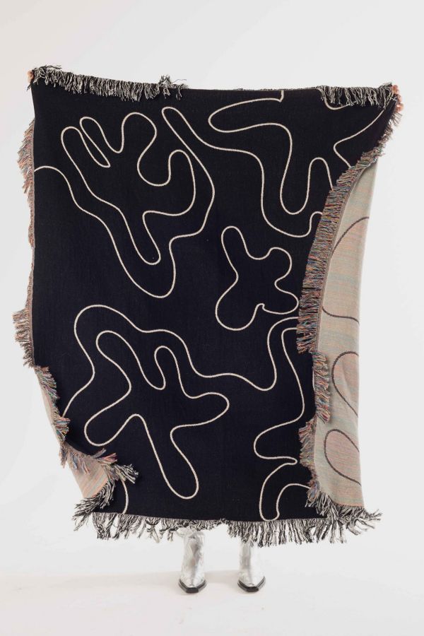 Slide View: 2: Clr Shop Dancing Shapes Woven Throw Blanket